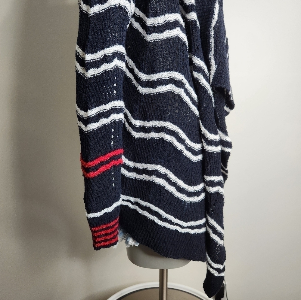 NEW! Desigual Cashel Navy Open Front Waterfall Cardigan Size S NWOT - Picture 8 of 14